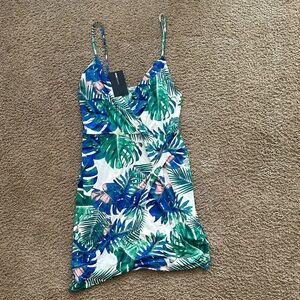 Floral mini wrap dress